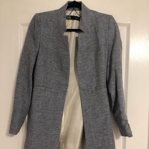 Zara Blue Blazer Coat